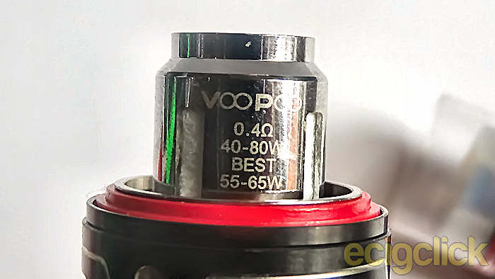 VooPoo Too Kit - installed coil