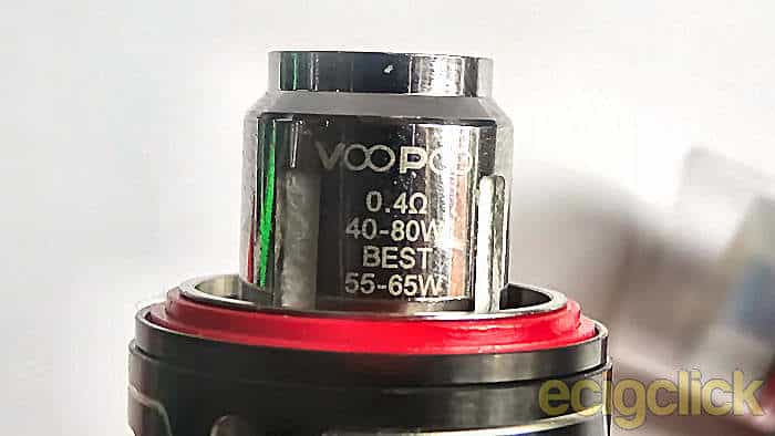 VooPoo Too Kit - installed coil