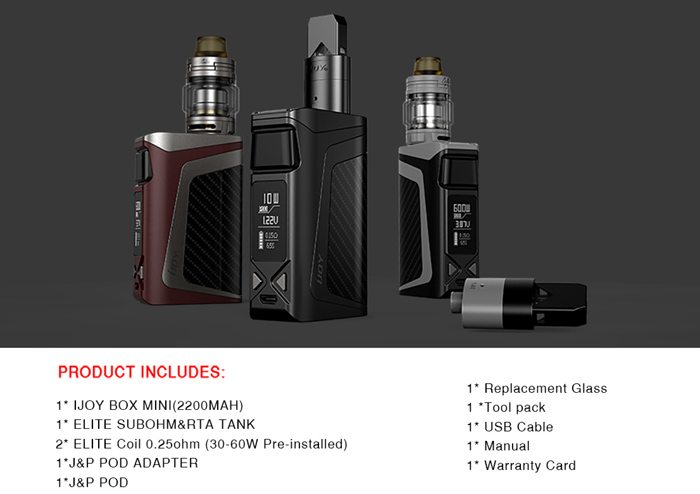 ijoy elite mini kit contents