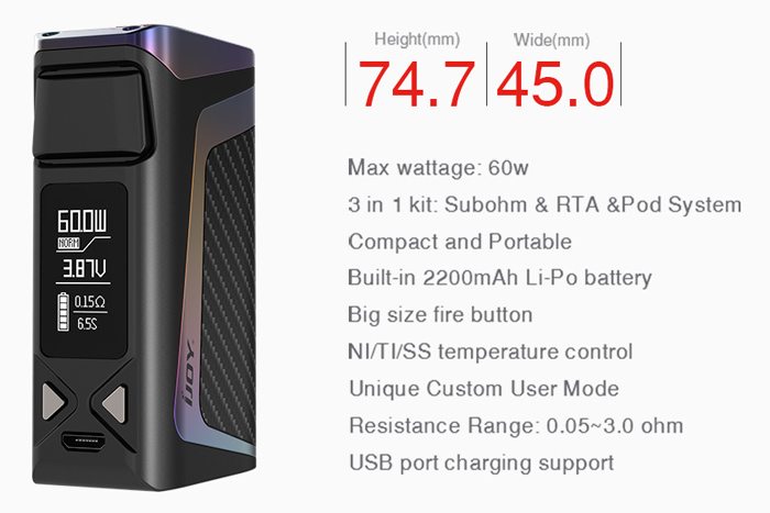 ijoy elite mini mod specs