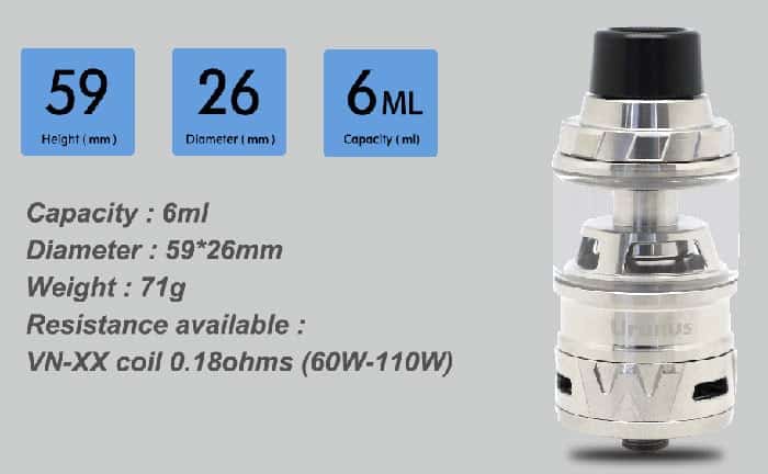 vzone uranus tank specs