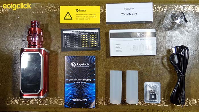 Authentic Joyetech ESPION Infinite 230W Gold Mod + ProCore Conquer Kit