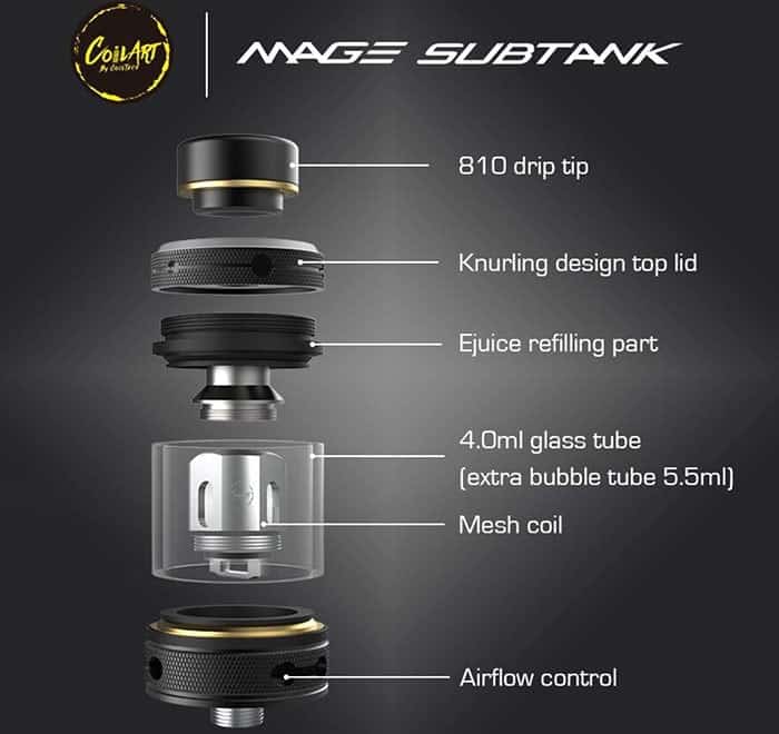 Coilart mage subtank parts