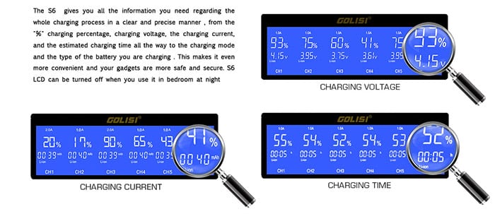 info s6 smart charger golisi