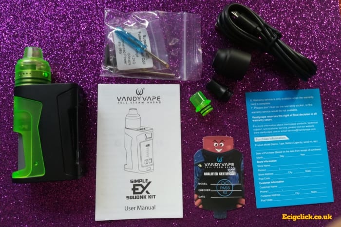 vandy vape simple ex contents