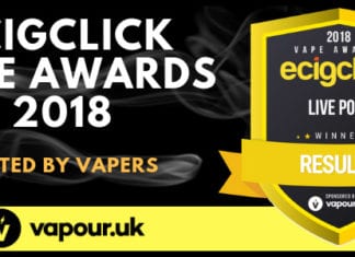 2018 Ecigclick Vape awards results