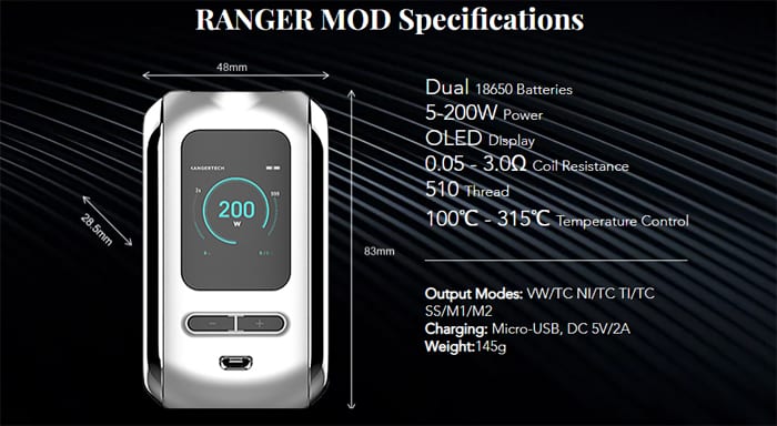 ranger mod specs