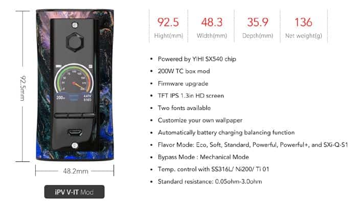 v-it mod specs