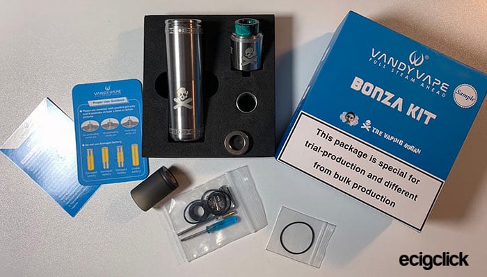 vandy vape bonza kit contents