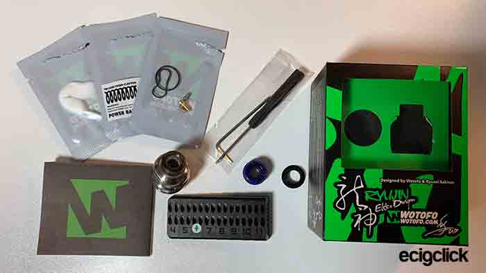 Wotofo Ryujin Elder Dragon RDA kit contents