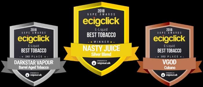 best tobacco eliquid - Ecigclick Awards 2018