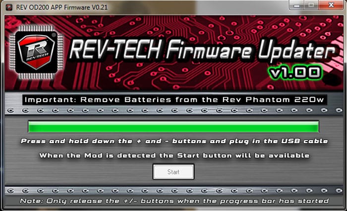 rev tech firmware updater