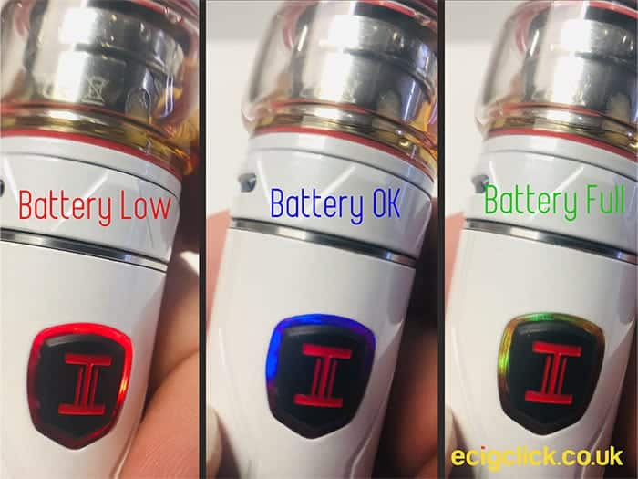 innokin PLEXAR BATTERy indicator lights