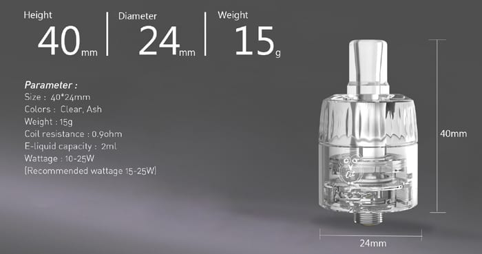 preco mtl tank specs