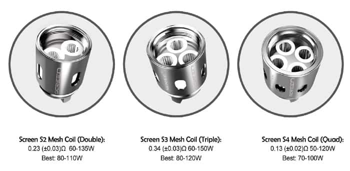 screen tank coils