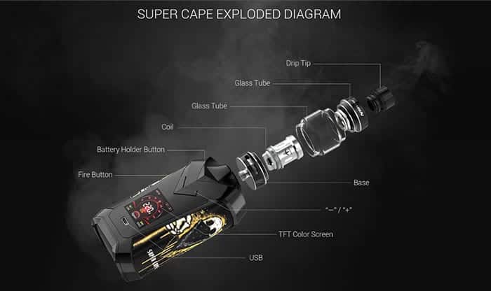 vaptio Super Cape kit Exploded