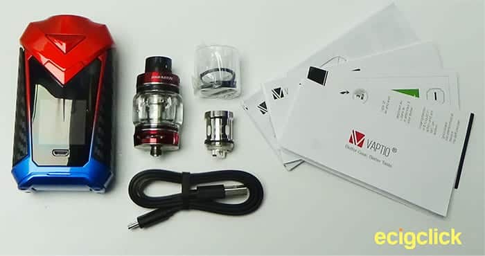 Kit contents of Vaptio Super Cape