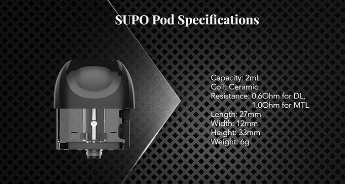 KangerTech Supo Pod and Coil Specifications