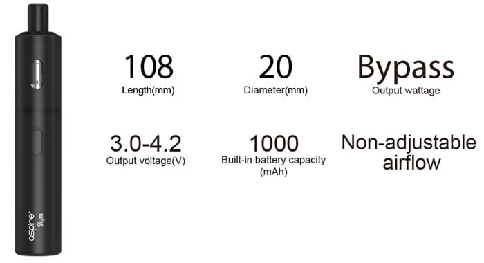 aspire slym specs