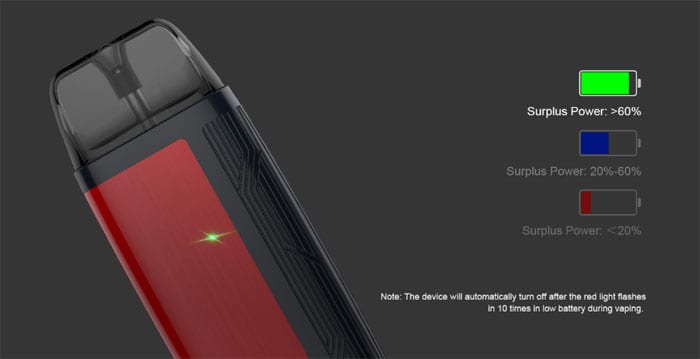 find s pod battery indicator