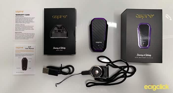 Aspire AVP Box Contents