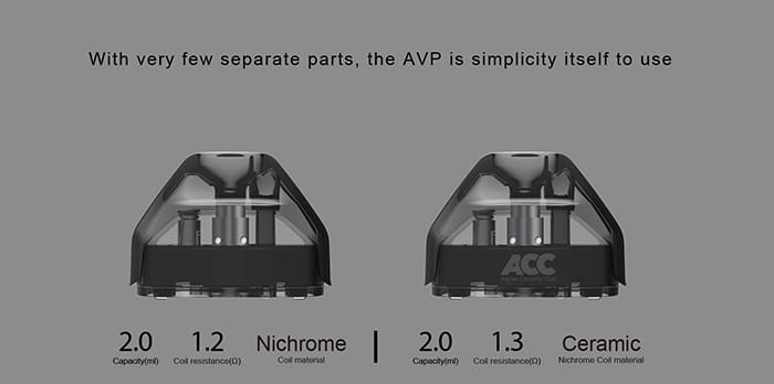 Aspire AVP Pod Specifications