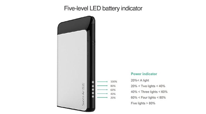 Suorin Air Plus Pod System battery level indicator