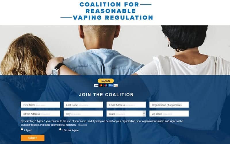 coalition for reasonable vaping regulation