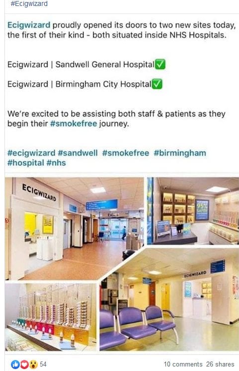 ecigwizard nhs hospitals