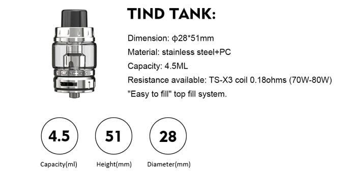 tind tank specs