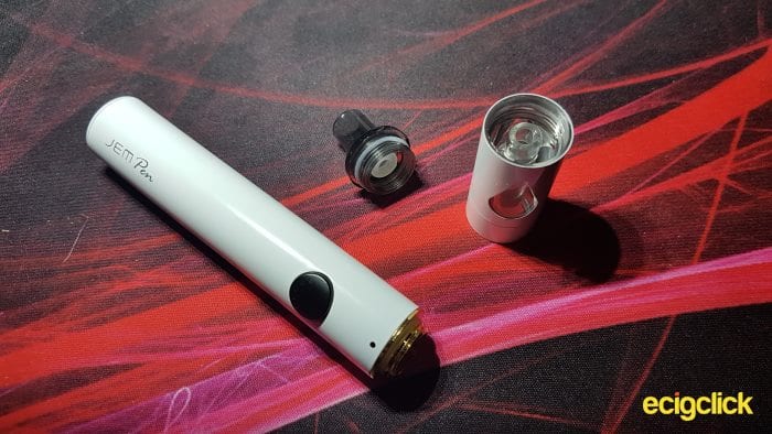 Innokin Jem Pen battery, tank and mouthpiece