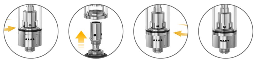 How to change the Aspire K lite tank coil