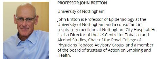WHO Vape Report Misleading prof john britton