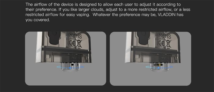 slide airflow adjustment