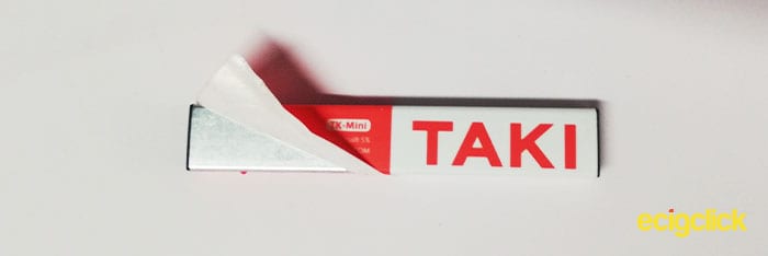 sticker on taki mini device