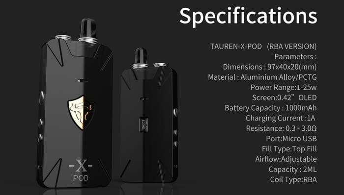 x-pod RBA specs