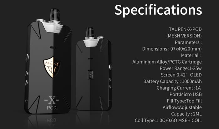 x-pod mesh specs