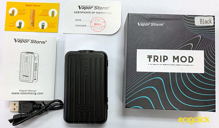 Vapor Storm Trip Box Contents