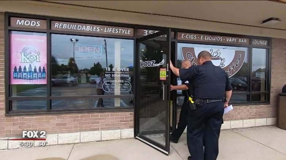 cops raid michigan vape shops