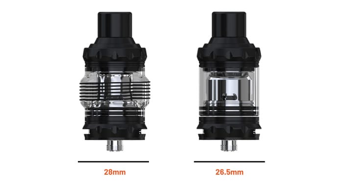 diameter of vape tank