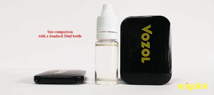 Size of Vozol next to 10ml bottle