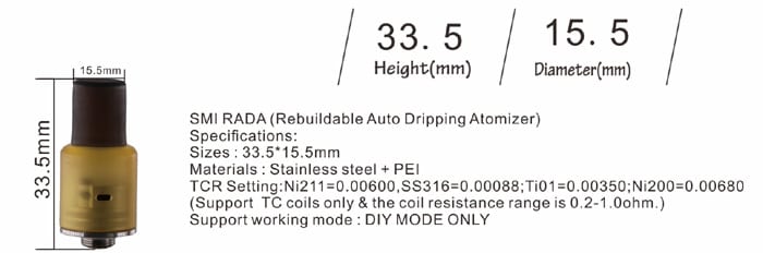 smi rda specs