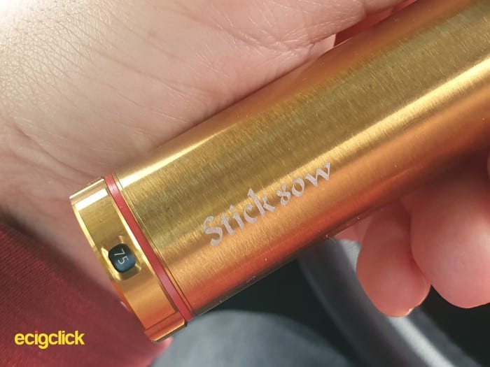 smok stick 80w base with wattage and stick logo