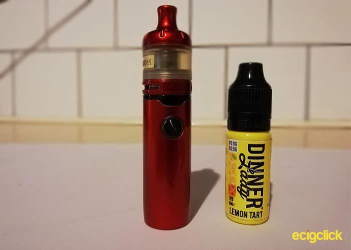 Vandy Vape BSKR S Kit Size Comparison - 10ml Bottle