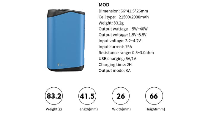 t40w mod specs