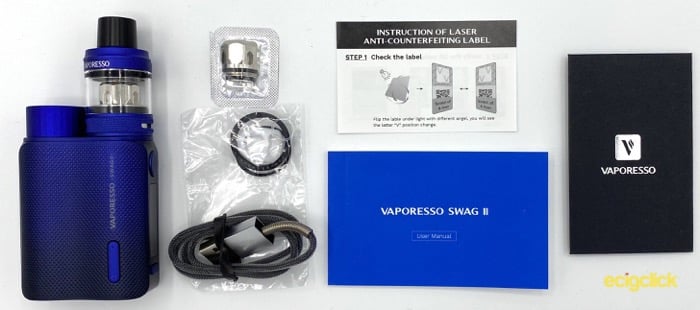 Vaporesso Swag 2 Kit Box Contents