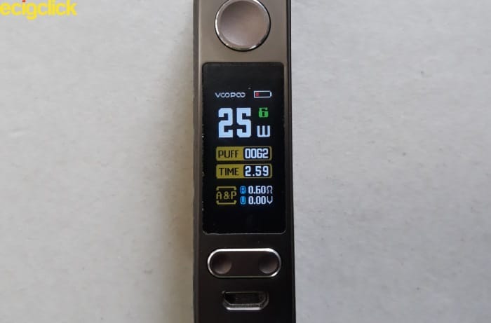 Voopoo Navi Mod Pod Default Screen