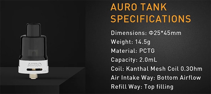 auro tank specs