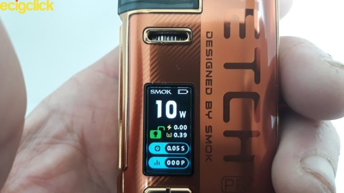 Smok Fetch Pro Kit Screen Display