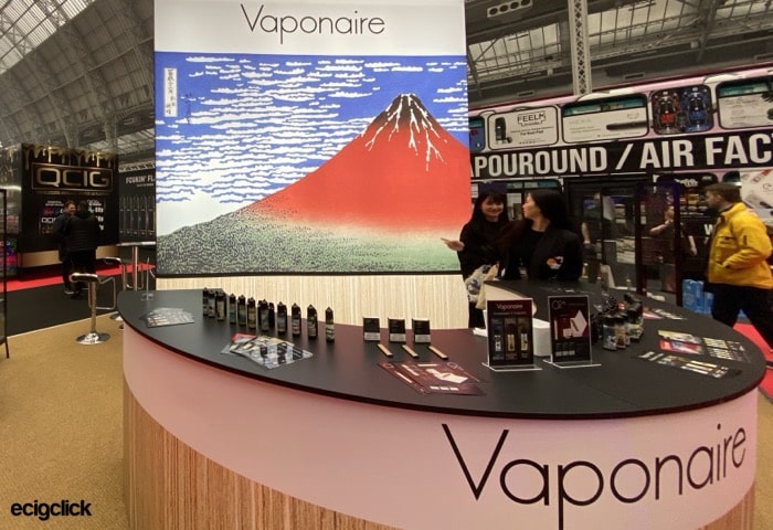 Vaponaire Eliquid booth at Vaper Expo